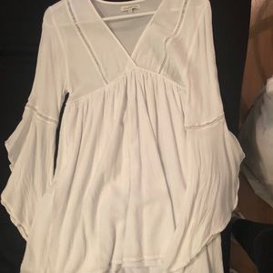 Long sleeve white sundress